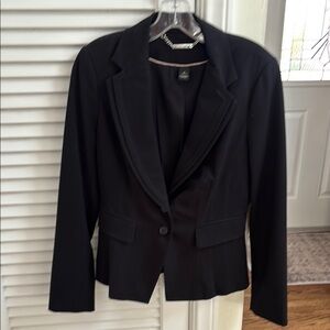 White House Black Market Black Blazer with Notched Lapel